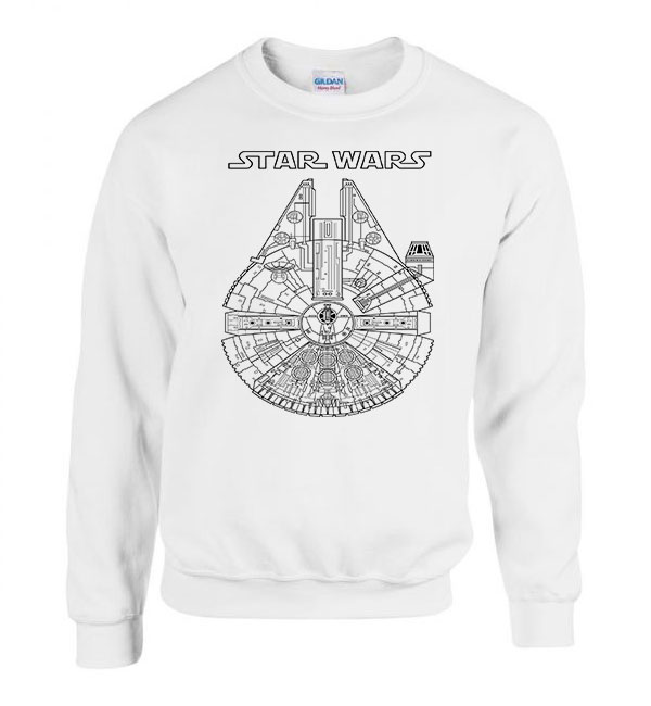 ezeréves sólyom star wars Fehér Férfi Pulóver
