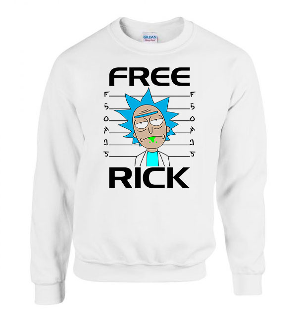 rick és morty Fehér Férfi Pulóver