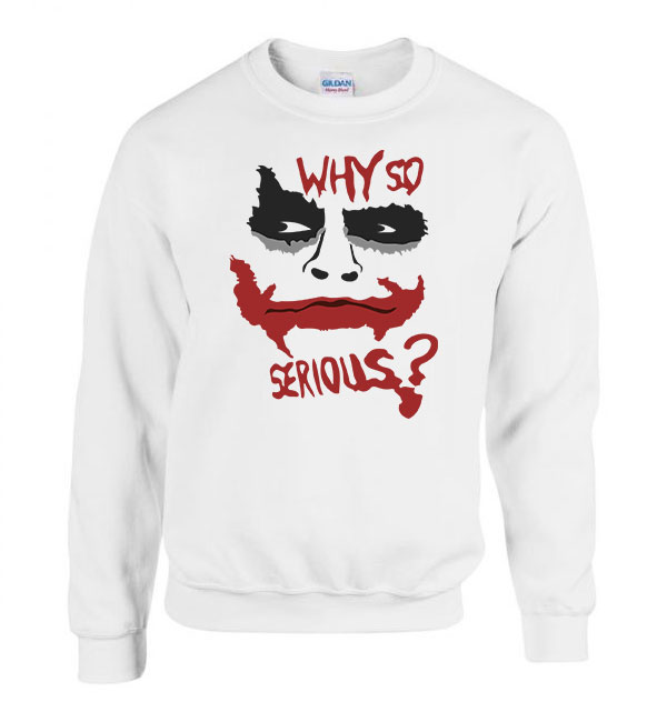 why so serious Joker Fehér Férfi Pulóver