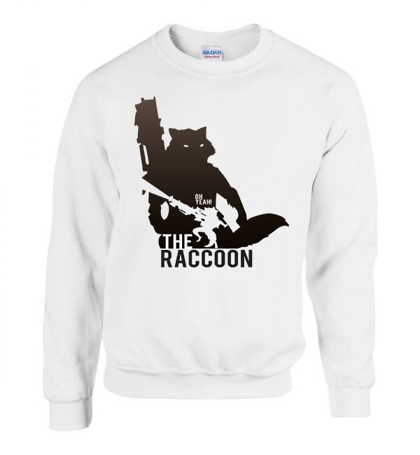 a galaxis őrzői rocket raccoon Fehér Férfi Pulóver