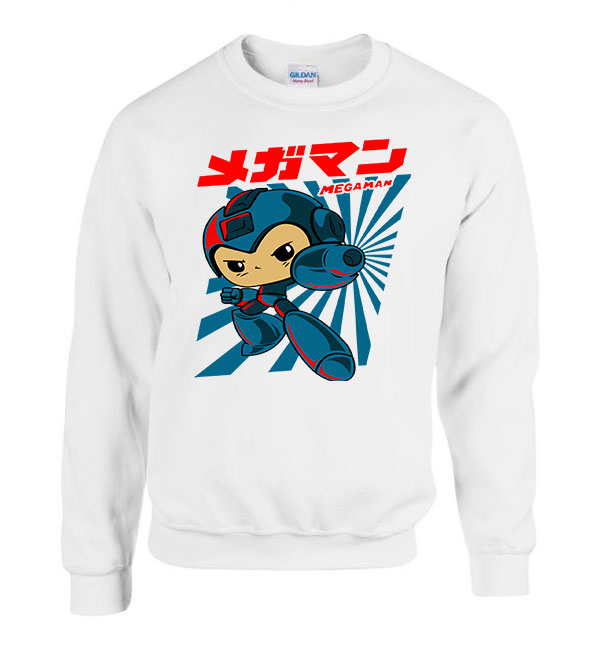 Megaman Fehér Férfi Pulóver