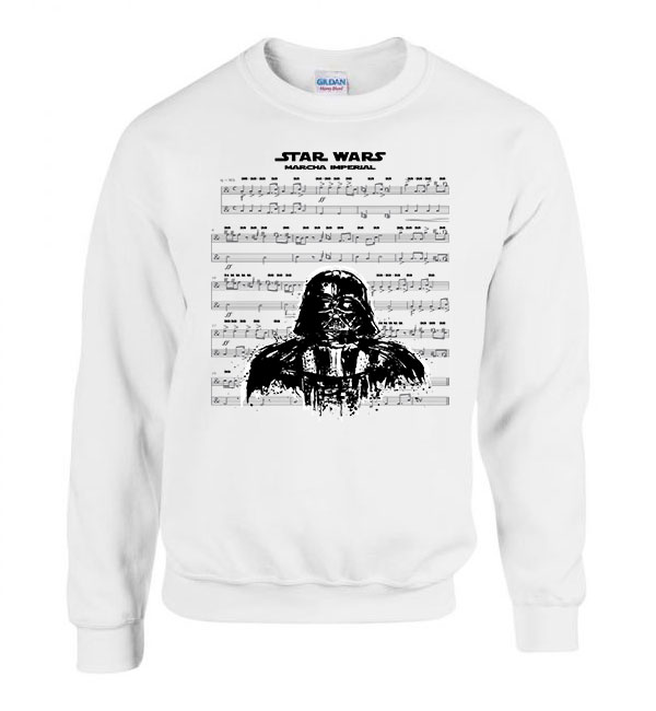 star wars darth vader induló Fehér Férfi Pulóver