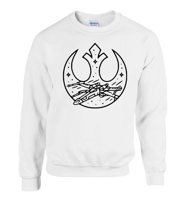 Star Wars X-wing X-szárnyú Fehér Férfi Pulóver