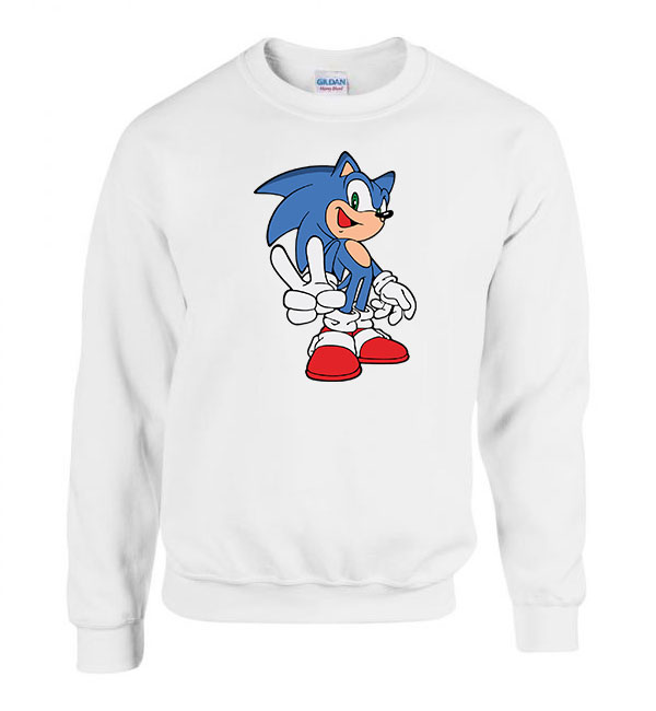Sonic Fehér Férfi Pulóver