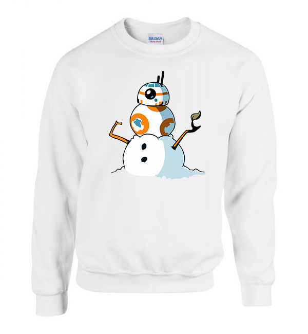 Star Wars BB8 Fehér Férfi Pulóver