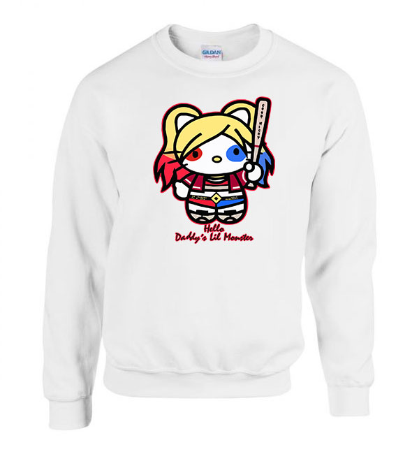 Harley Quinn Fehér Férfi Pulóver
