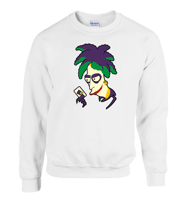 Joker Balfék Bob Simpson Család Fehér Férfi Pulóver