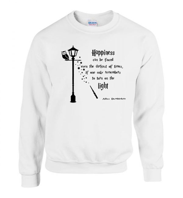 Harry Potter Dumbledore Idézet Fehér Férfi Pulóver