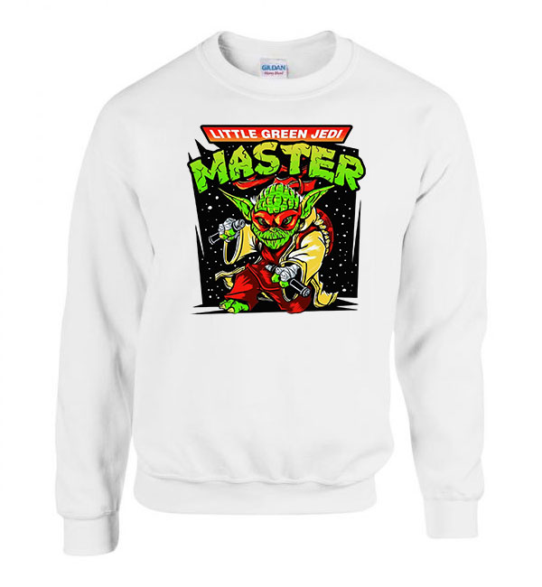 Star Wars Yoda Jedi Fehér Férfi Pulóver