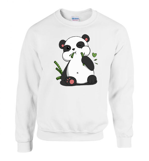 Panda pandás Fehér Férfi Pulóver