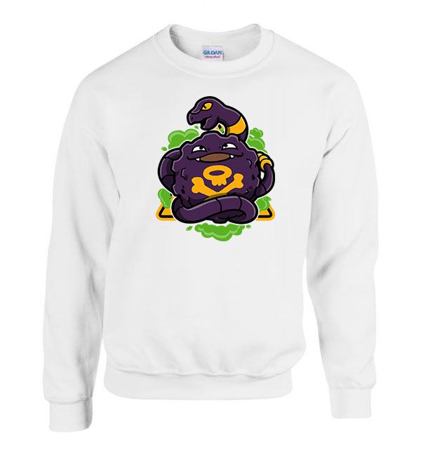 Pokemon Koffing Fehér Férfi Pulóver
