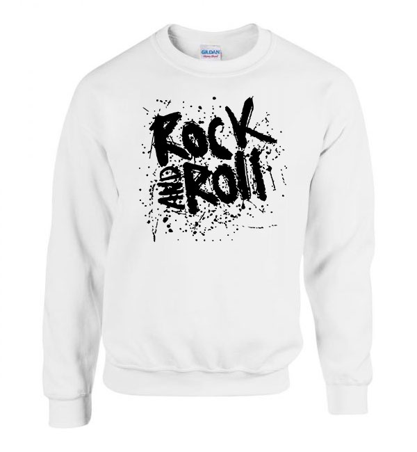 rock n roll Fehér Férfi Pulóver