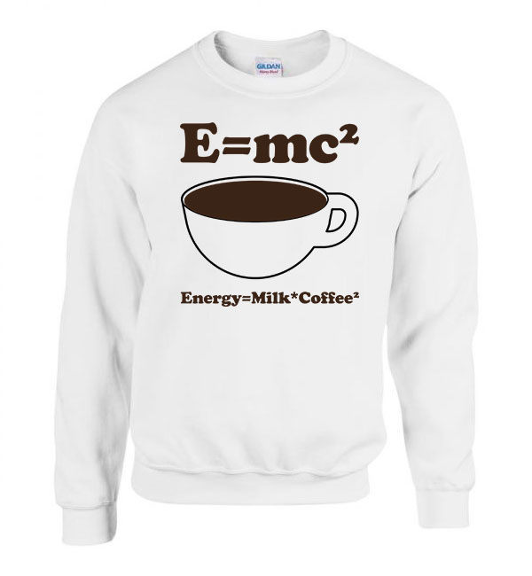 kávé emc 2 Fehér Férfi Pulóver