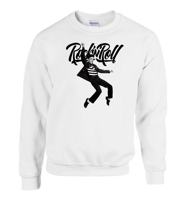 rock n roll elvis presley Fehér Férfi Pulóver
