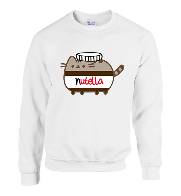 Nutella Pusheen Fehér Férfi Pulóver