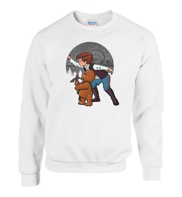 micimackó humor star wars han solo Fehér Férfi Pulóver