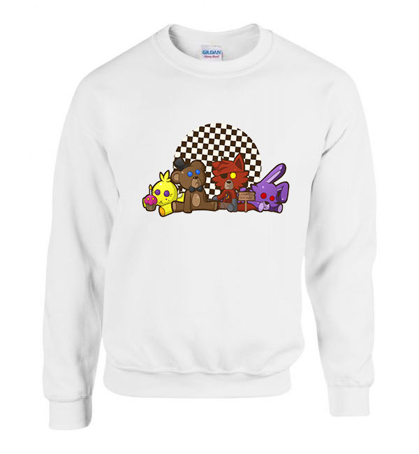 Five Nights At Freddy's fnaf Fehér Férfi Pulóver