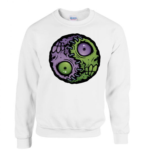 zombi halloween Fehér Férfi Pulóver