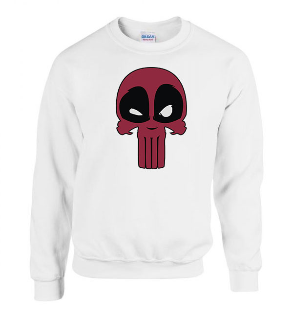 deadpool Fehér Férfi Pulóver