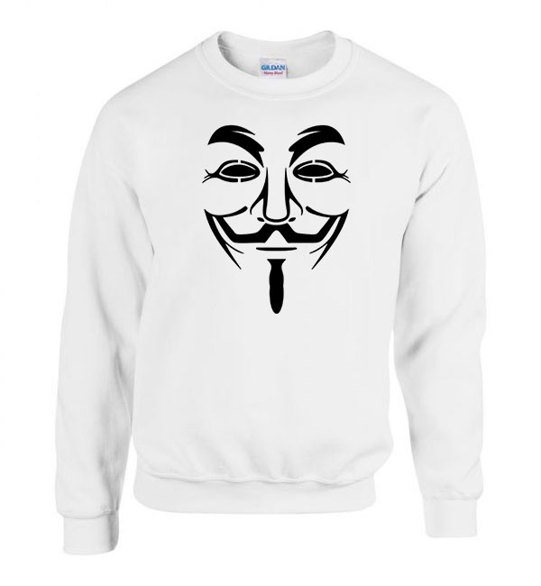 Anonymus vendetta Fehér Férfi Pulóver