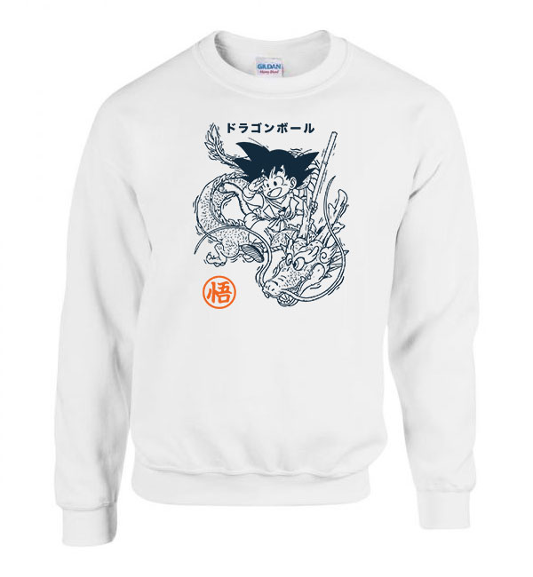 son goku dragon ball Fehér Férfi Pulóver