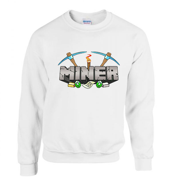 minecraft Fehér Férfi Pulóver