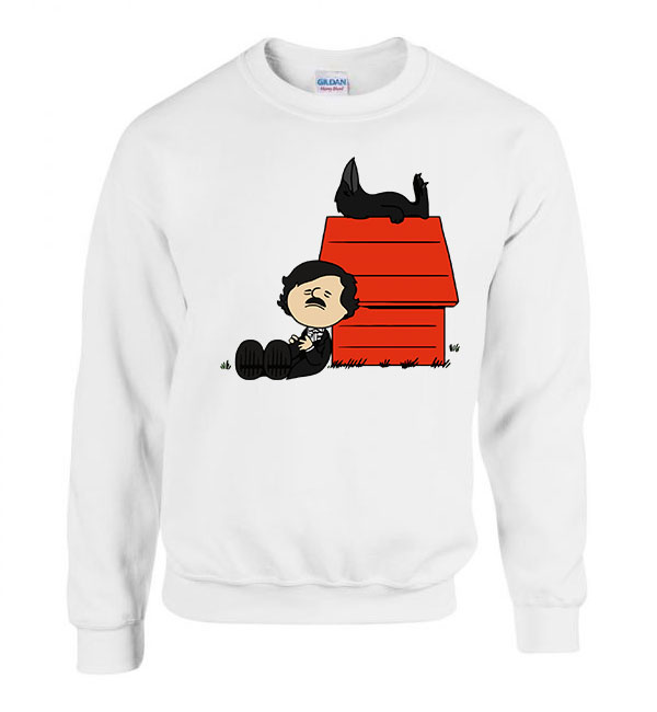 Edgar Allan Poe Fehér Férfi Pulóver