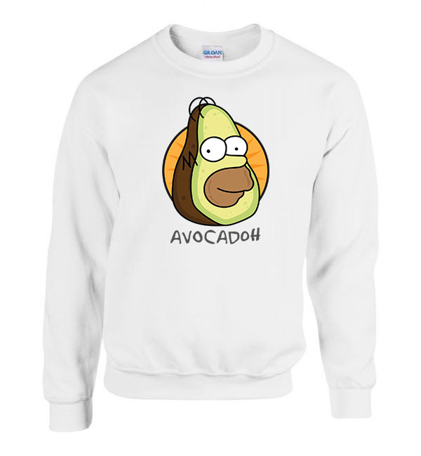 homer simpson avocadoh Fehér Férfi Pulóver