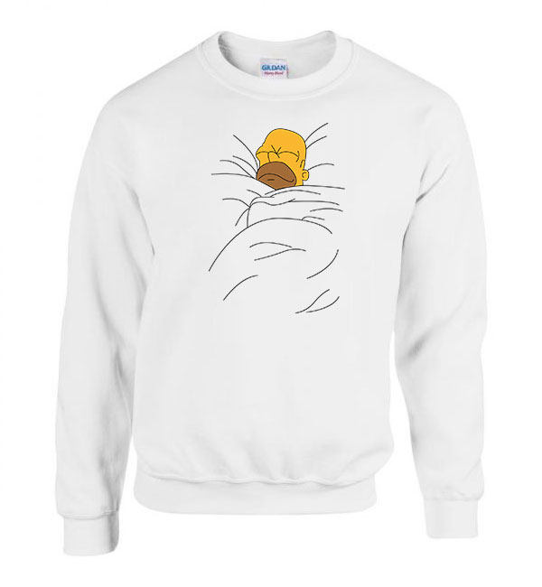 homer simpson Fehér Férfi Pulóver