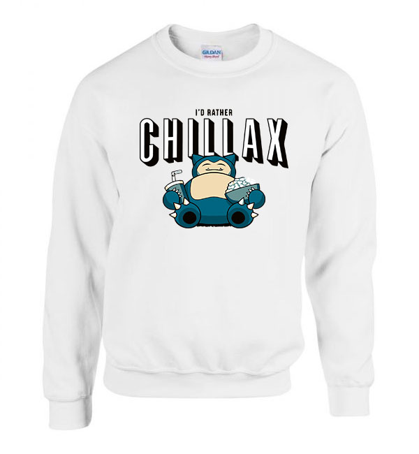 snorlax pokemon Fehér Férfi Pulóver