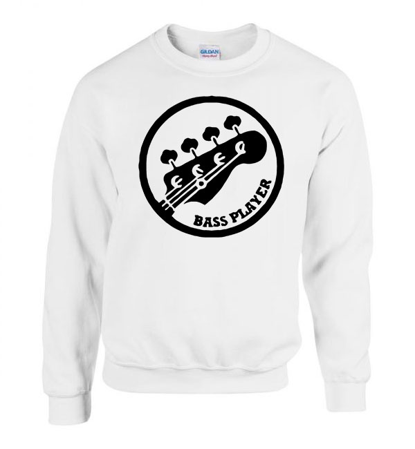 gitár gitárs bass gitár Fehér Férfi Pulóver