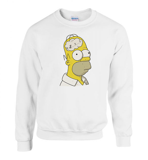 homer simpson simpson család Fehér Férfi Pulóver