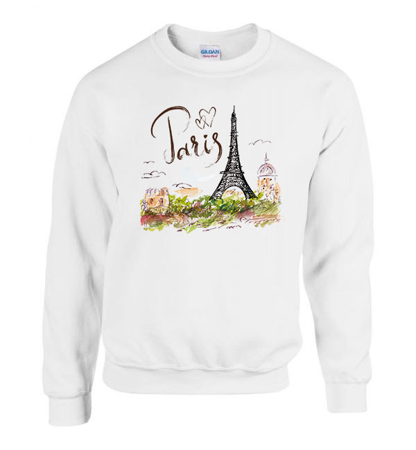 párizs paris eiffel torony Fehér Férfi Pulóver