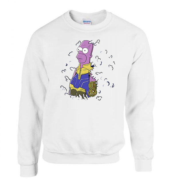 thanos homer simpson Fehér Férfi Pulóver