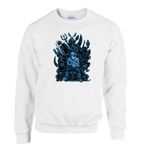 Megamen Fehér Férfi Pulóver