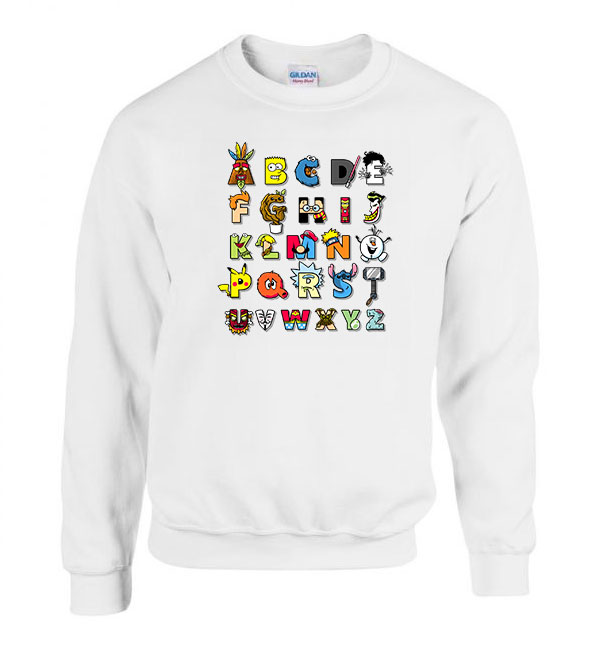 geek kocka abc Fehér Férfi Pulóver