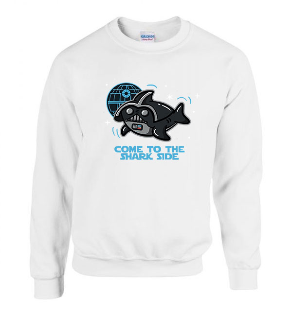 cápa cápás shark side Fehér Férfi Pulóver