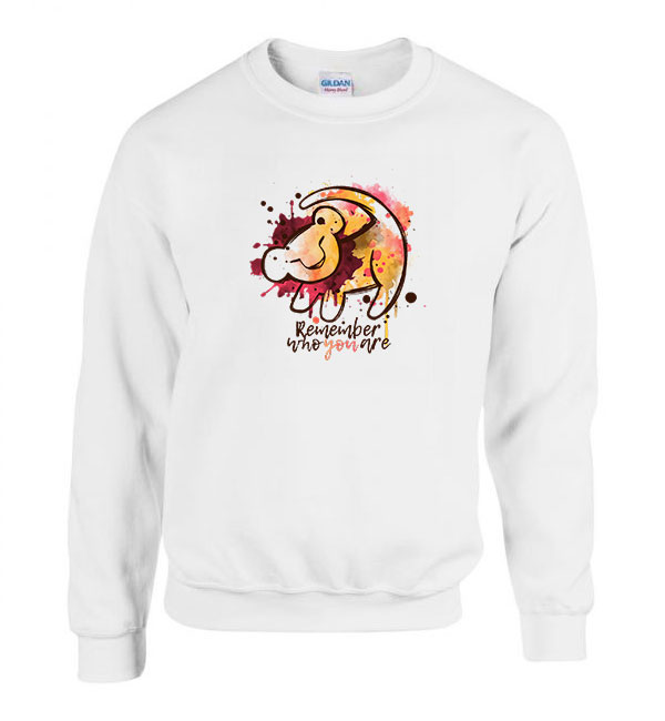 szimba simba oroszlánkirály Fehér Férfi Pulóver