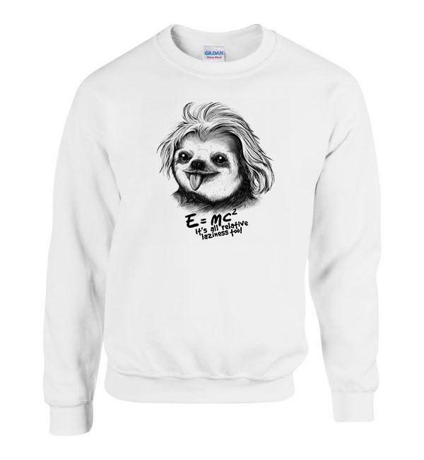 lajhár einstein e mc négyzet Fehér Férfi Pulóver
