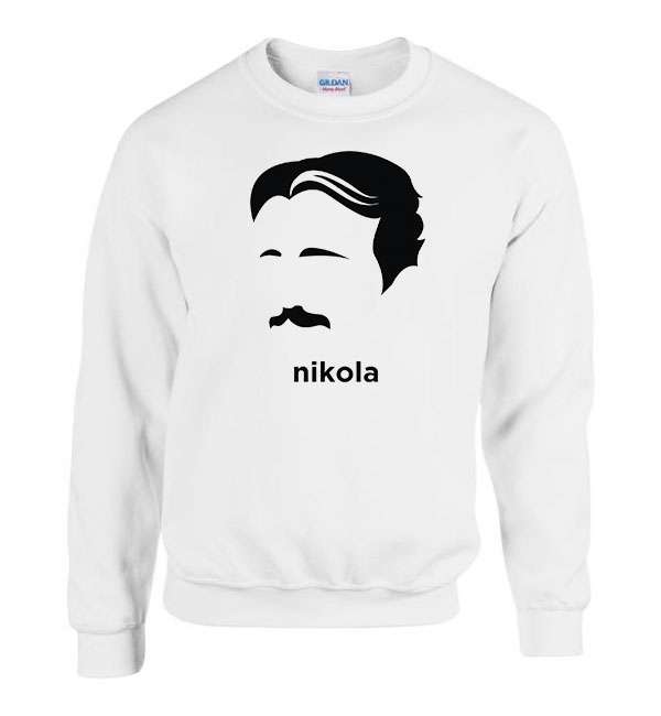 nikola tesla Fehér Férfi Pulóver