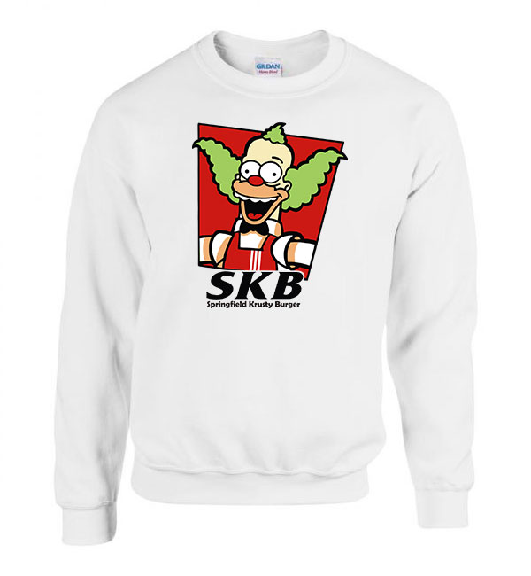 krusty burger simpson család Fehér Férfi Pulóver
