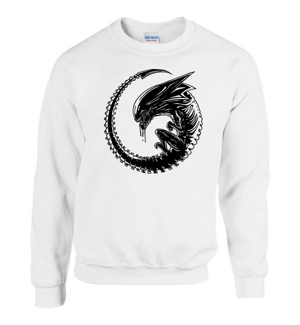 alien Fehér Férfi Pulóver