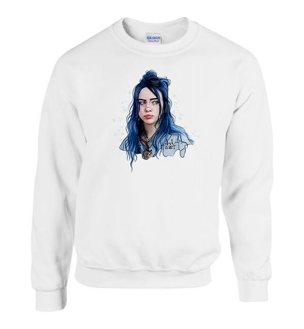 billie eilish Fehér Férfi Pulóver