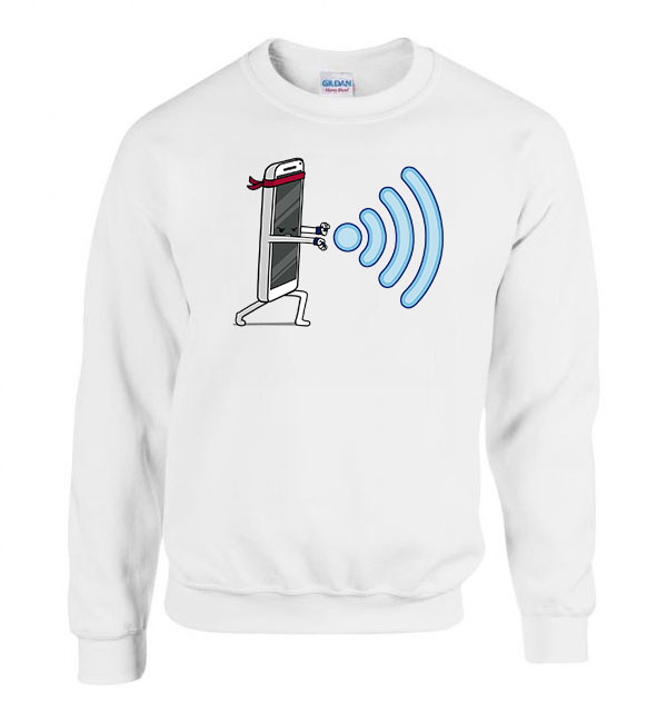 wifi Fehér Férfi Pulóver