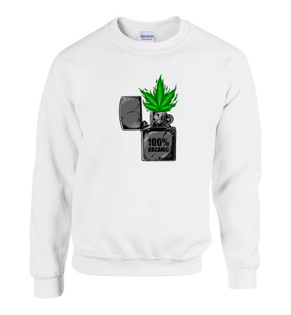 canabis cannabis kanabisz marihuána Fehér Férfi Pulóver