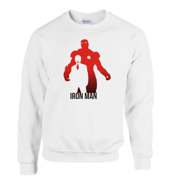 iron man vasember avegners Fehér Férfi Pulóver