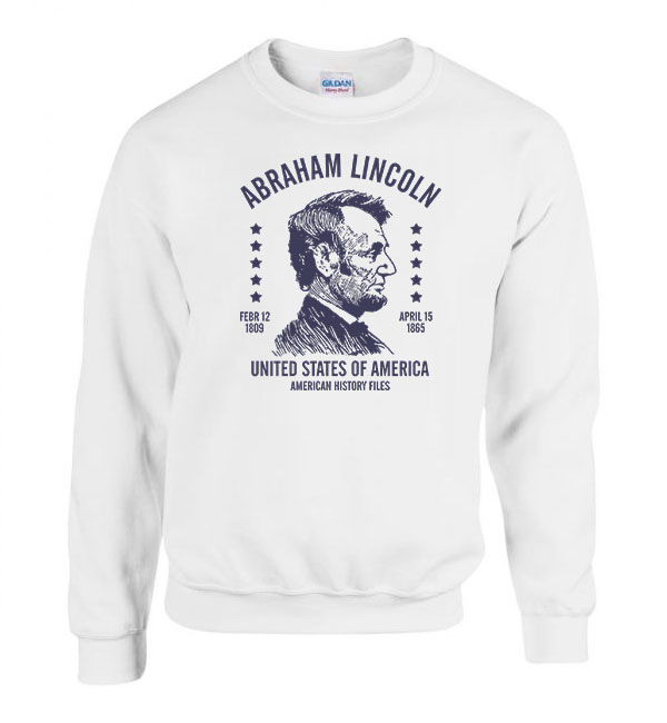 Abraham Lincoln Fehér Férfi Pulóver