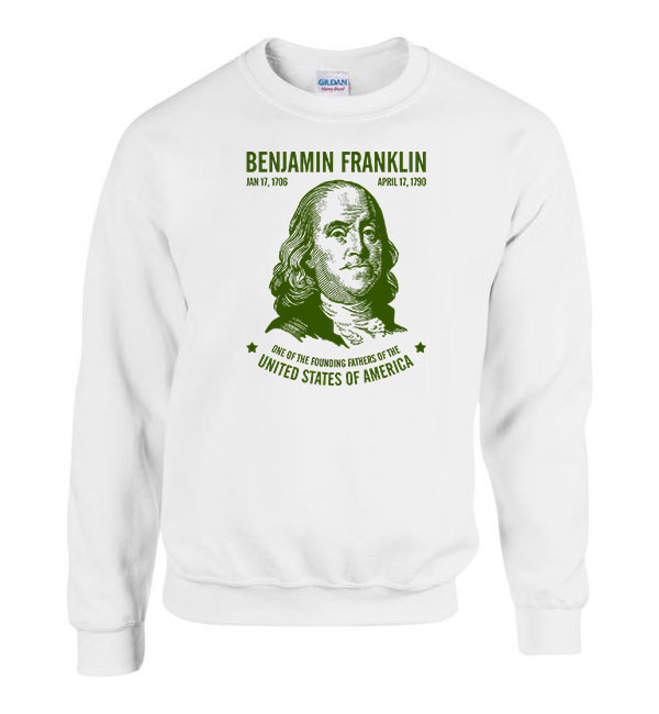 benjamin franklin Fehér Férfi Pulóver