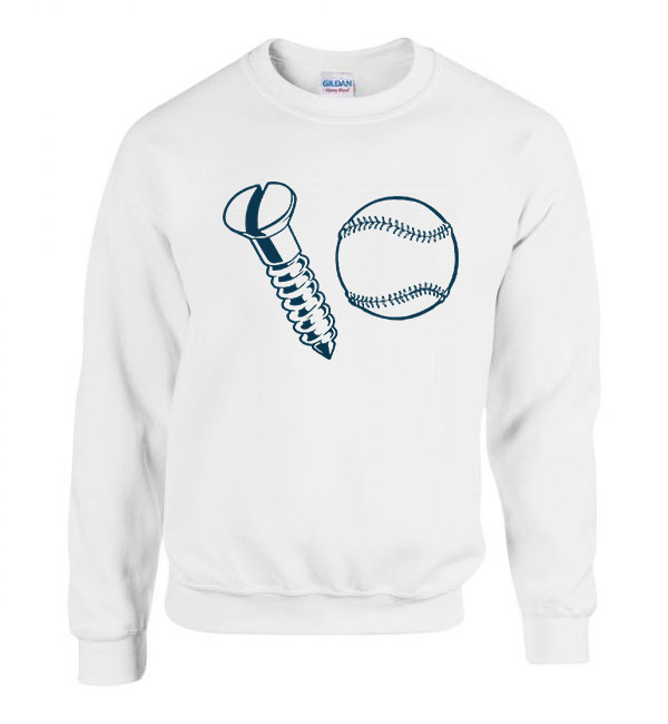 Baseball labda és csavar Fehér Férfi Pulóver