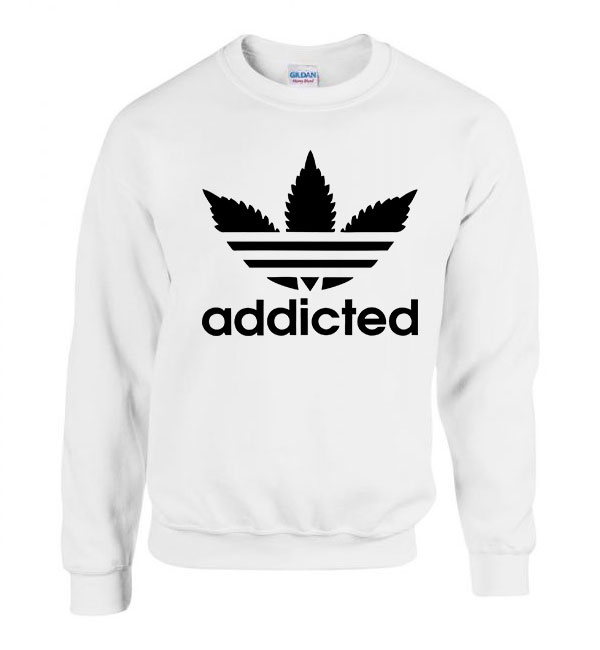 addicted cannabis kanabisz Fehér Férfi Pulóver